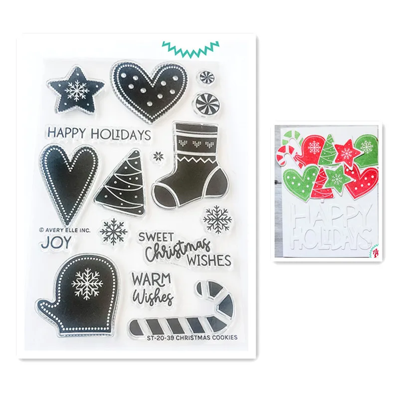 Christmas Cookies Metal Cutting Dies and Stamps Stencils for Scrapbook Decoration Embossing Template DIY Greeting Card Handmade | Дом и сад