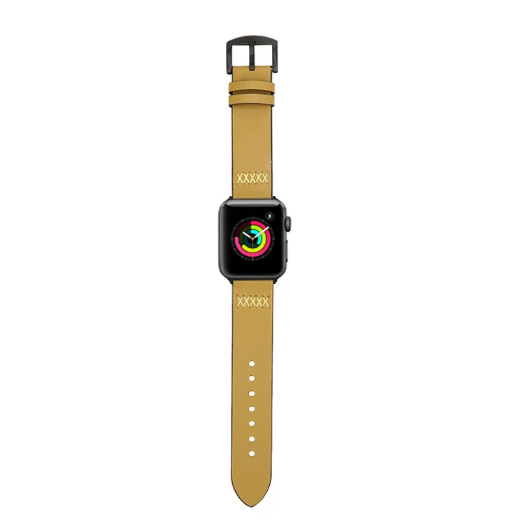 shallow brown Ремешок для Apple watch band 4 44 мм 40 мм iWatch band 38 мм 42 мм Crazy Horse кожаный ремешок для часов Браслет Apple watch 3 2 1 - Цвет ремешка: shallow brown