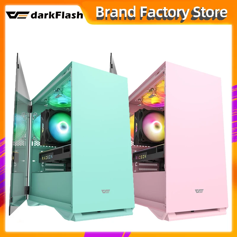 Чехол Darkflash DLM22 для настольного компьютера розовый габинетовый чехол ПК геймера