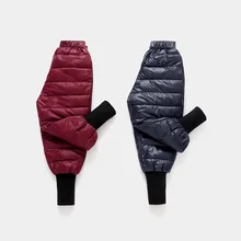 Зимние непромокаемые штаны на утином пуху для мальчиков и девочек Детские ветрозащитные зимние теплые плотные брюки M180