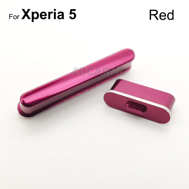 Aocarmo For Sony Xperia 5 / X5 / J8210 J9210 Power Volume Side Button Key Aluminum Replacement