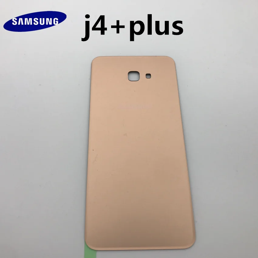 Чехол для samsung Galaxy J4+ J4 Plus j415, задняя крышка для батареи, задняя крышка для корпуса, Сменный Чехол+ клейкая наклейка