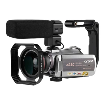 

ORDRO 4K Camcorder Ultra HD 30FPS Digital Video Camera WiFi Recorder IR Night Vision 3.1 Inch IPS Contact Sn EU Plug