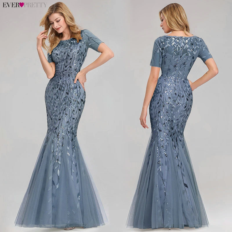Elegant Lace Prom Dresses Long Ever Pretty Sequined Mermaid Saudi Arabian Clothing 2020 Sexy Gold Formal Evening Party Gowns