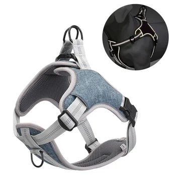 

Pet Dog Harness Reflective Harness mesh padded Dogs Car Harness for Large Dog Sport No Pull Vest Husky Alaskan Pet Accessories
