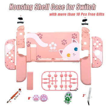 

New Original quality Back Case Rear Cover Panel Frame For Nintendo Switch Animal Crossing Console & Joy-con Housing Case buttons