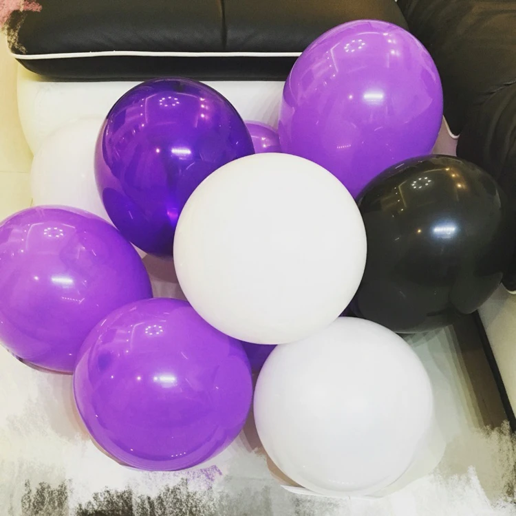 50 шт. темно-фиолетовый шары 12 дюймов/5 дюймов белые воздушные шары Свадебный шар украшения на день рождения материалы для вечеринок с шарами