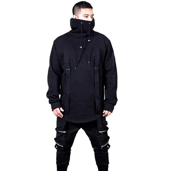 

Men's Jacket Spring and Autumn New Fashion Casual Turtleneck Slim Cotton High Quality Men's Clothing Jacket Black XXL