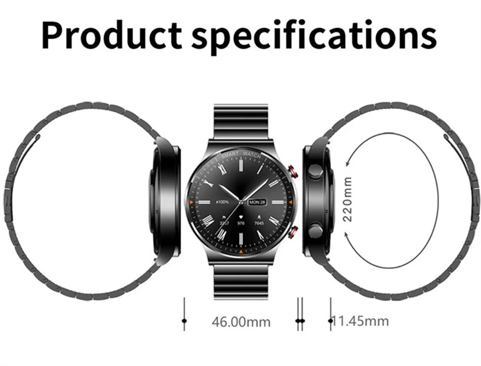 2022 New Smart Watch Men Bluetooth Call Watch For Men Sports Waterproof Wristwatch Gold Clock Smartwatch For Android iOS Gift