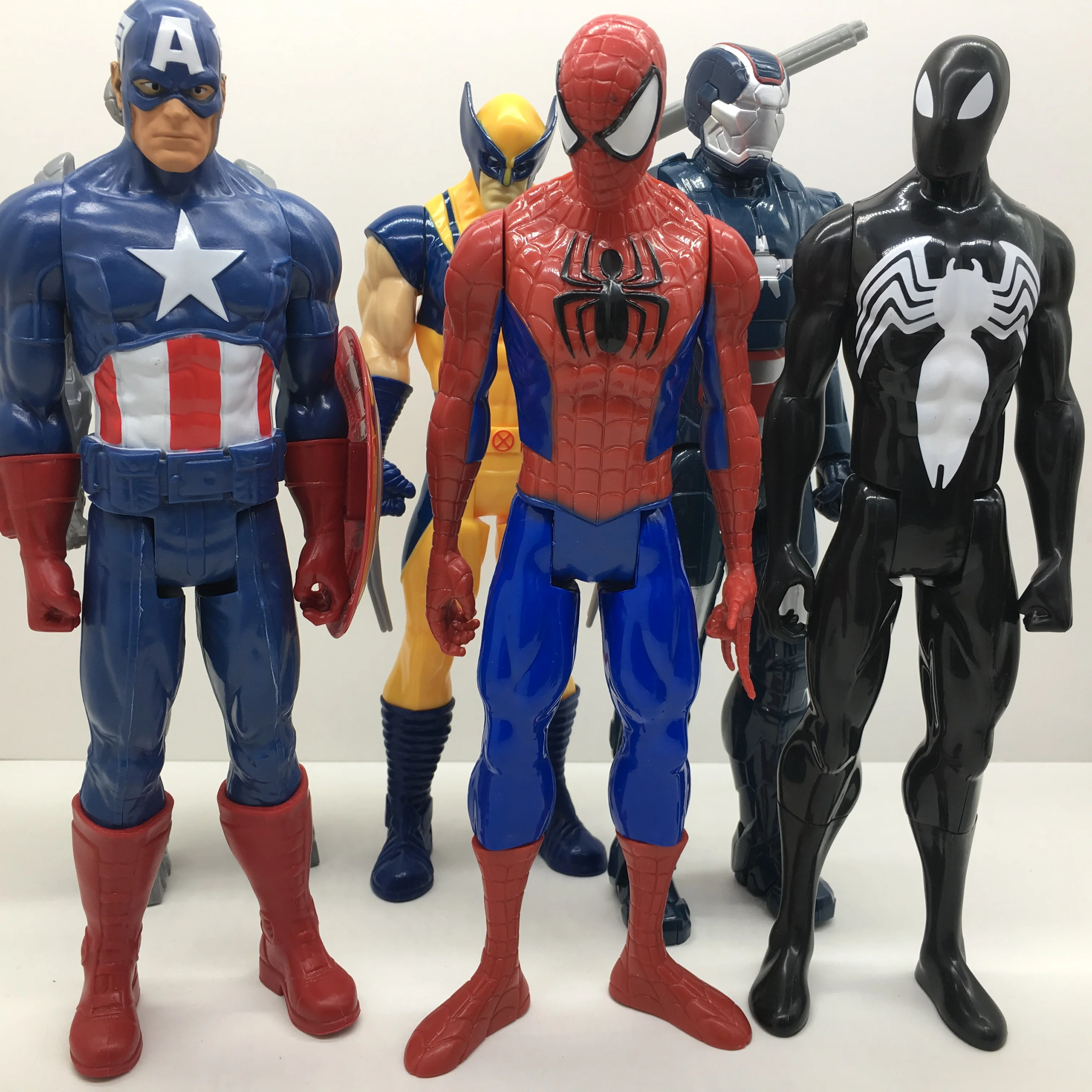 30 см Marvel Мстители Тор Капитан Америка Железный человек паук Росомаха фигурка игрушка кукла Детская подарки OPP пакет
