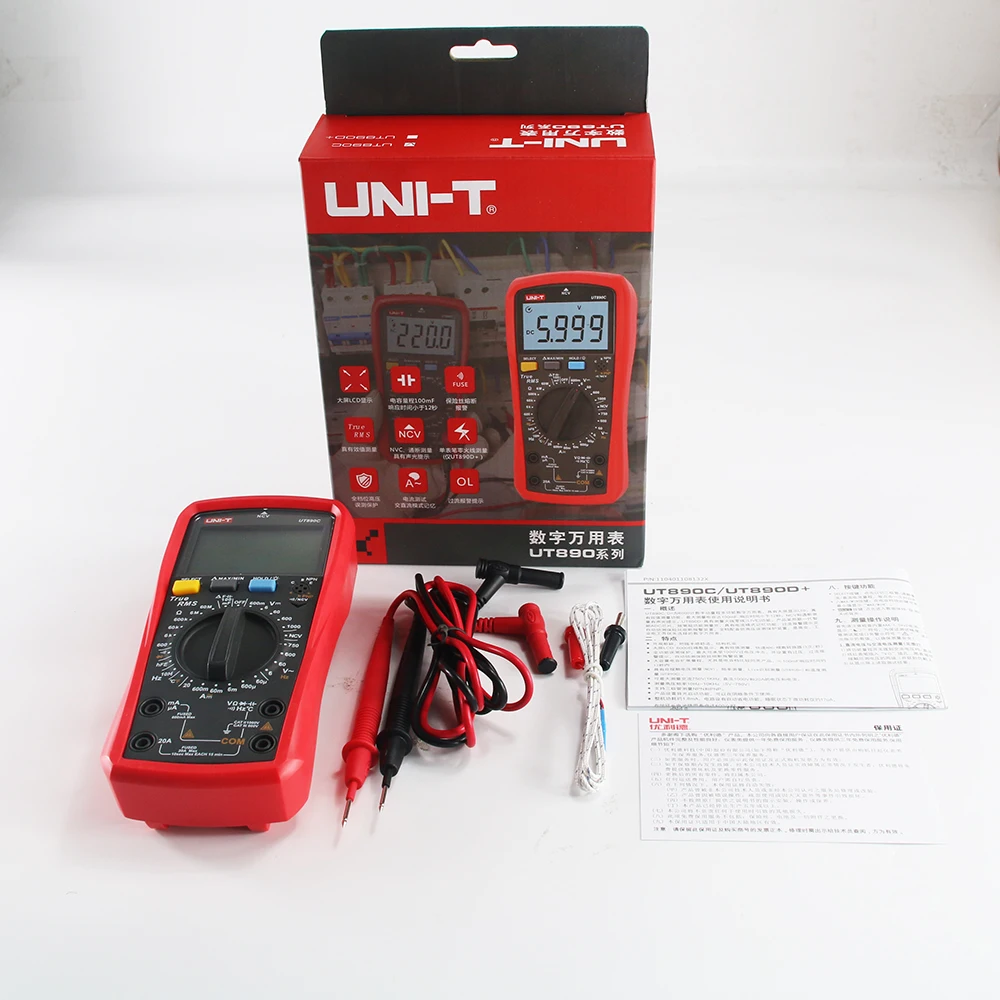 Цифровой мультиметр UNI T UT890C 6000 отсчетов true RMS цифровой тестер частоты емкости