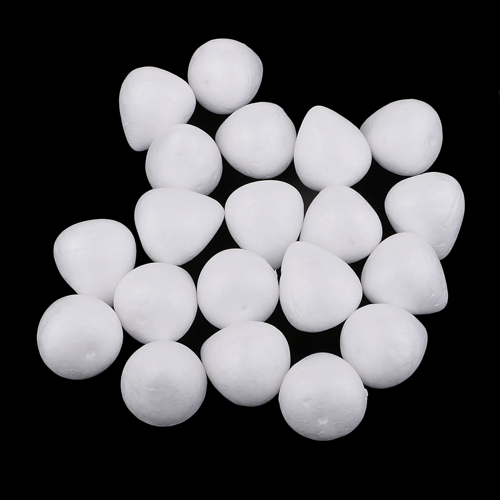 20x White Small Foam Craft Styrofoam Balls DIY Christmas Wedding Party Decor