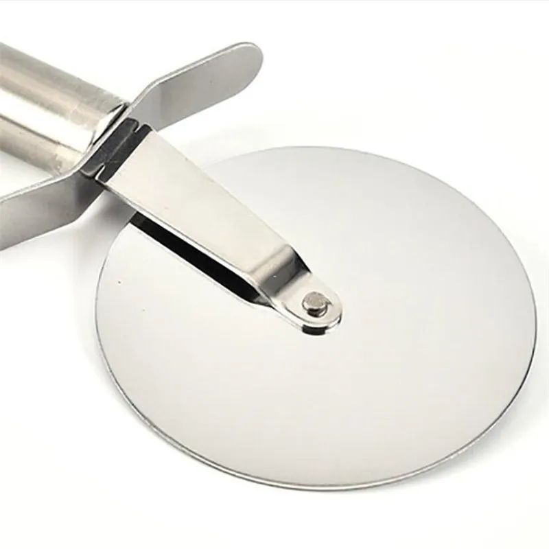 Stainless Steel Pizza Cutter single Roller Pizza Knife Cutter Pastry Pasta Dough Crimper Kitchen Tools