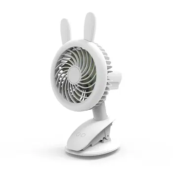 

2 In 1 With Light Rabbit Ear USB Desk Fan Electric Desktop Fan Cooling Fan Cooler Plastic Air Conditioning Fan Conditioner