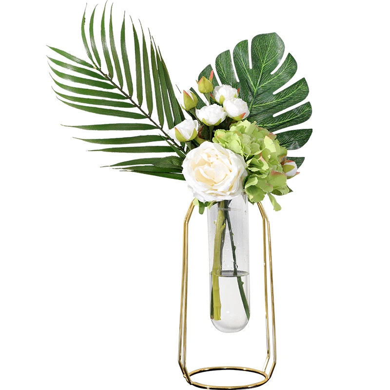 Iron Art Living Room Table Stand Vase Flower Transparent Test Tube Creative Ornaments Design Decoracion Nordica Home Deco EC50HP | Дом и сад