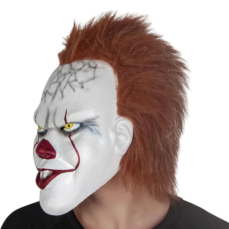 Джокер маска пеннивайза Stephen King It Chapter 2 ужас, Костюмированная вечеринка латексные маски клоун Хэллоуин костюм реквизит