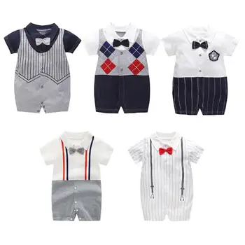 

Baby Jumpsuit Summer Short-sleeved Romper Boxer Romper Cotton Baby Thin Clothes Newborn Jumpsuit