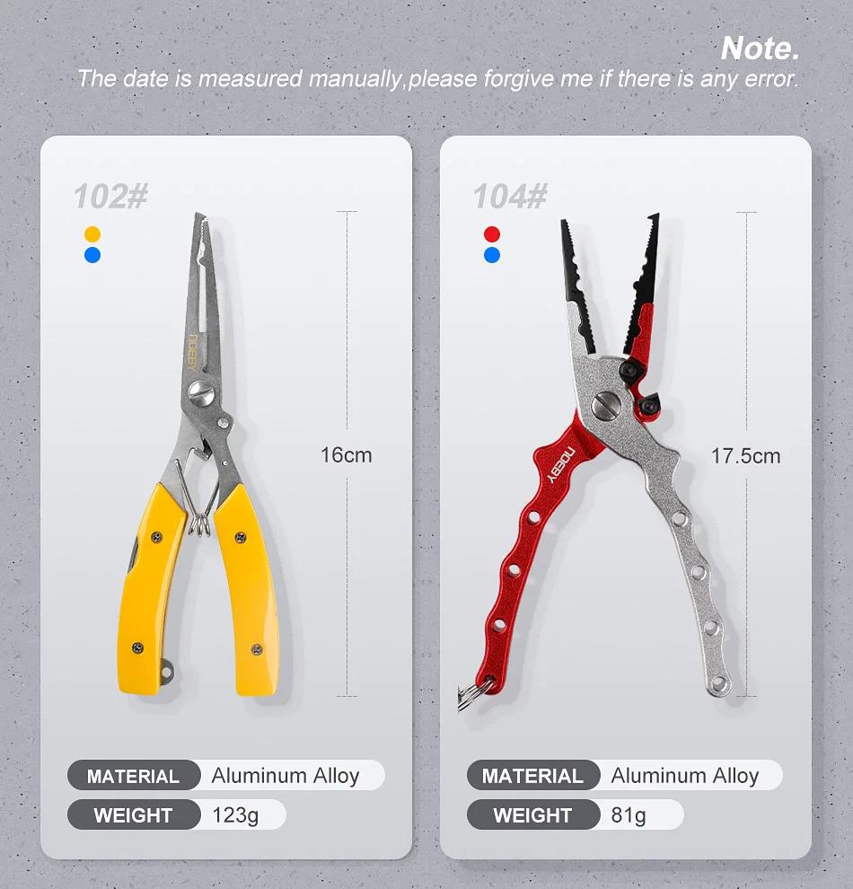 Noeby Angeln Grip Zangen Verschiedene Modelle Fisch Haken Controller Aluminium Legierung Fisch Lip Grip mit Retention Seil Angelgerät – Detail 2