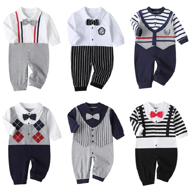 Pelele de manga larga para bebé recién nacido, ropa de bebé de estilo pajarita, monos para niño pequeño, 2020