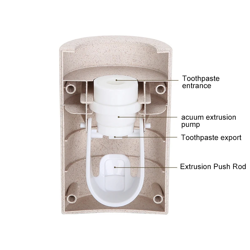 Автоматический диспенсер для зубной пасты настенный соковыжималка для зубной пасты пыленепроницаемый соломенный набор для держателей зубных щеток Набор аксессуаров для ванной комнаты