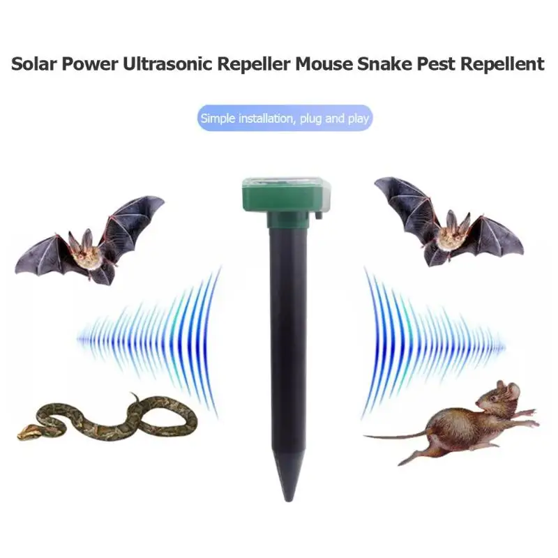 Portable Outdoor Rodent Repellent Wide Scope of Application Solar Power Mouse Snake Pest Eco-friendly Repeller 250x57x57mm