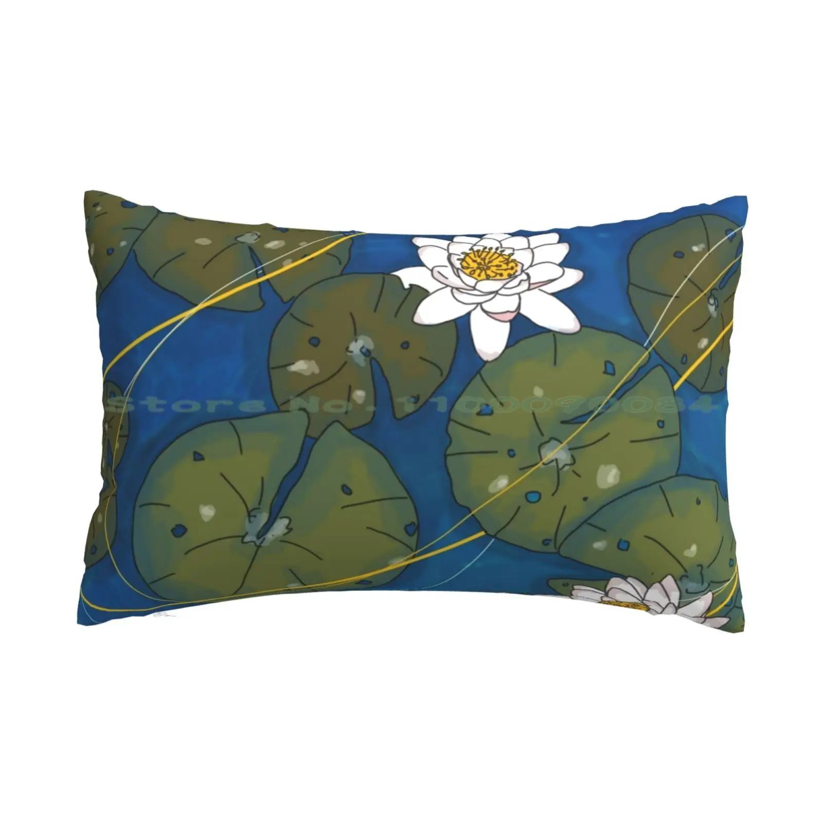 

Reaching Spirits Pillow Case 20x30 50*75 Sofa Bedroom Waterscape Water Lily Water Lilies Lily Pads Hands Spirits Long Rectangle