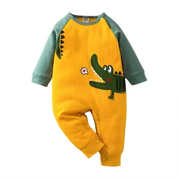

Baby Boys Girls Romper Cotton Long Sleeve Letter Jumpsuit Infant Clothing Autumn Newborn Baby Clothes