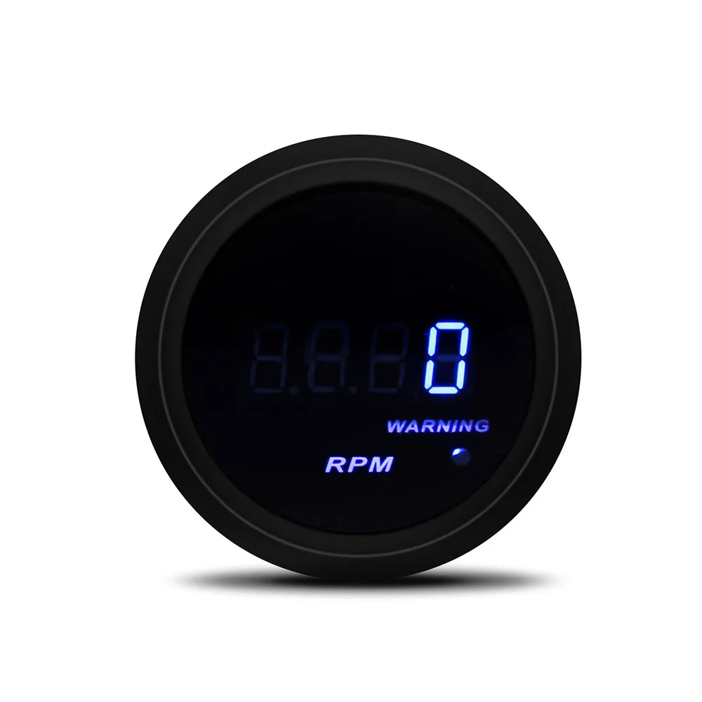 

2"52mm Digital 12V Car Auto Tachometer RPM Gauge Meter Auto Parts Blue LED Only Fit 4 6 8 Cylinder gasoline petrol Car