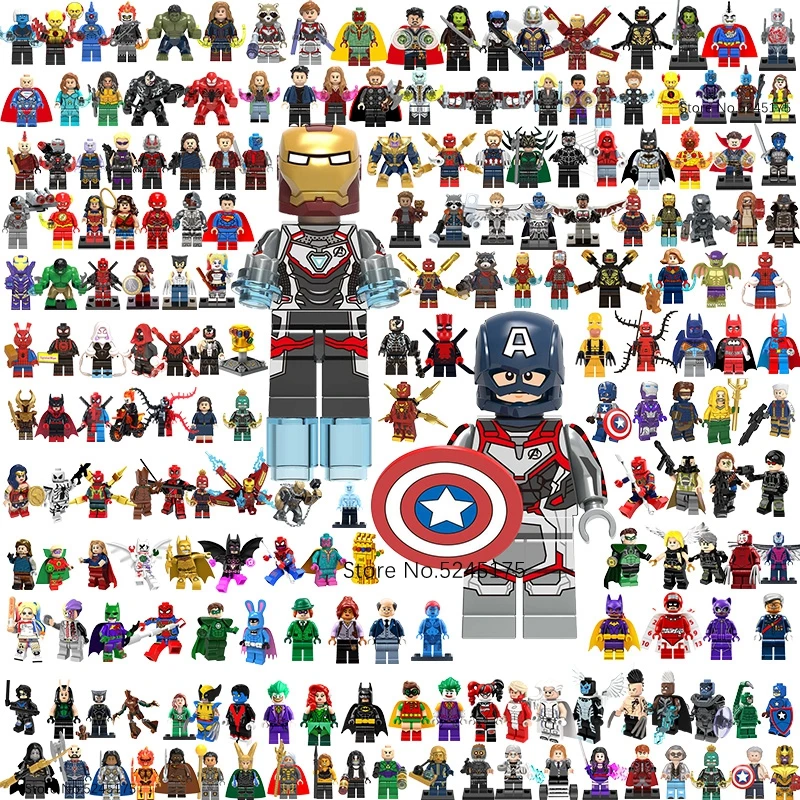 

Marvel Avengers 4 Endgame Super Heroes Iron Man Captain America Thor Spiderman Thanos Building Blocks Figures Kids Toys Gifts