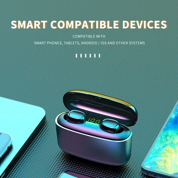 

Ienjoy G5S TWS Fingerprint Touch Bluetooth Earphones, HD Stereo Wireless Headphones,Noise Cancelling Gaming Headset