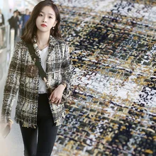 Красная Малина Франция зеленый белый плед твидовые ткани материалы для одежды осенняя куртка швейная ткань портной