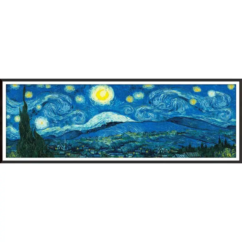 Набор для вышивки крестиком Joy Sunday Starry Night Panorama DMC Китайская вышивка 11 и 14