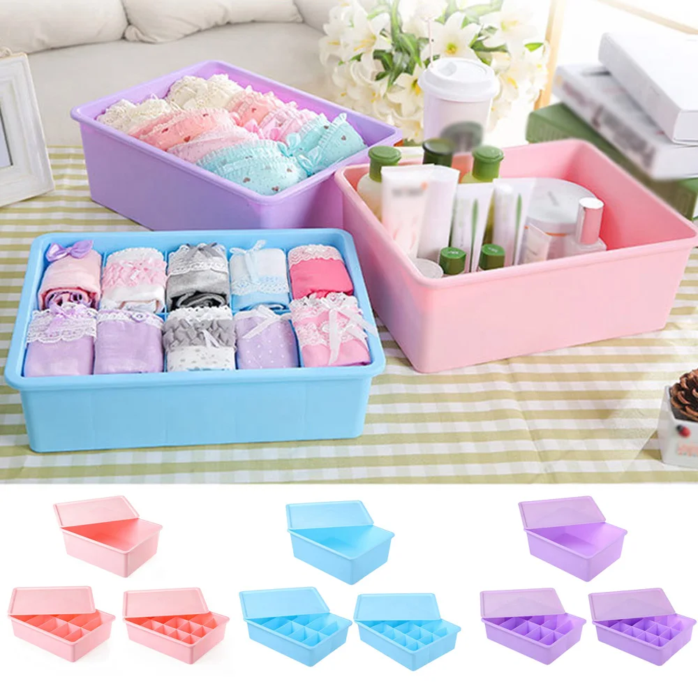 Drawer Type Storage Box Thick Plastic Bra Underwear Socks Organizer With Lid PP Wardrobes Drawers Multi-purpose