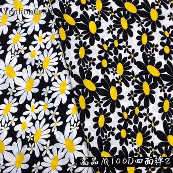

Chzimade 100X150CM Soft Daisy Printed Tissu Fabric For Clothes Diy Quilting Patchwork Sewing Fabric Home Decoration