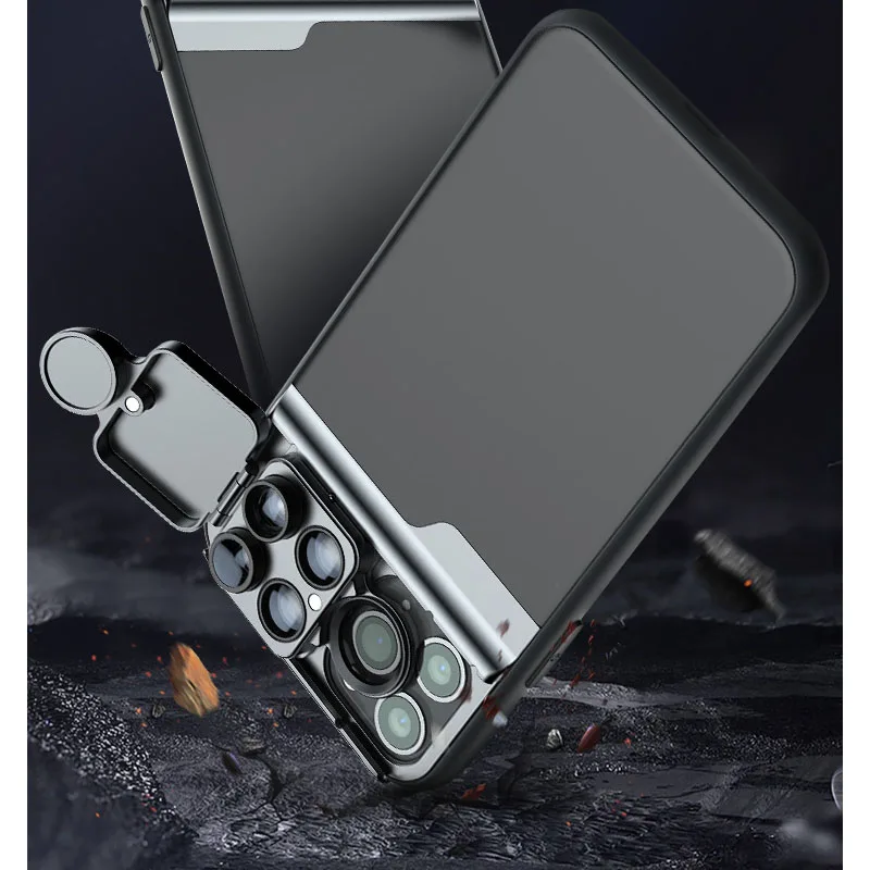 Объектив камеры для iPhone 7 8 Plus XR X XS 11 Pro MAX 6 в 1 чехол телефона рыбий глаз