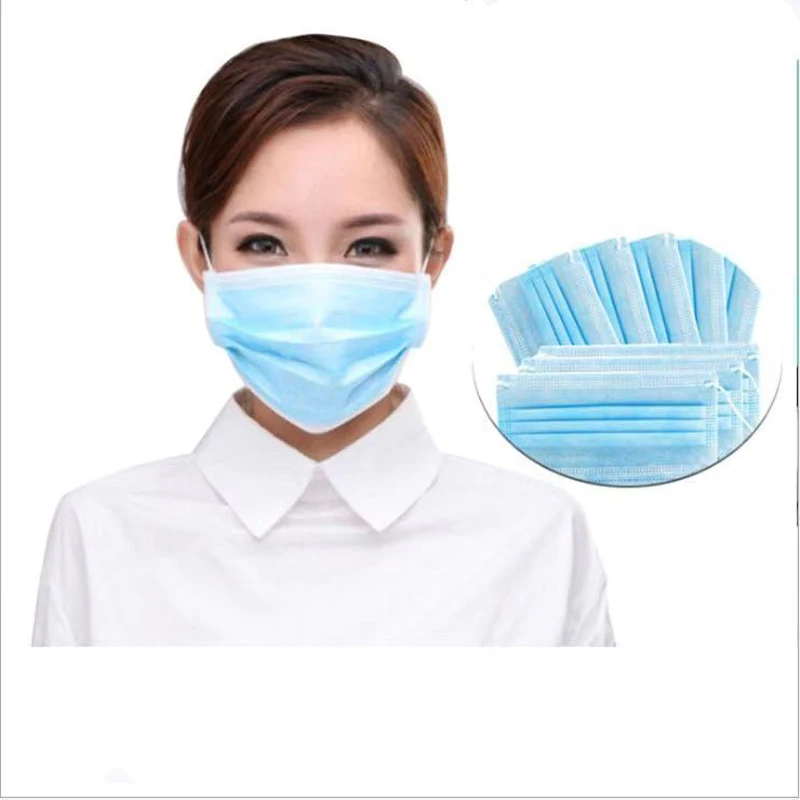 

50 Pcs 3 Layer Disposable Medical Face Mask Coronavirus Protective Face Mouth Masks Mouth Caps Virus Corona Bacterial Prevent