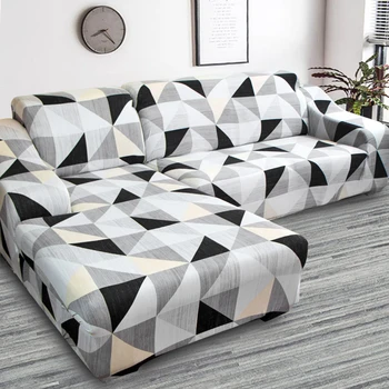 

L shape corner sofa cover elastic for living room printed cover for sofa slipcovers stretch 1/2/3/4 seat