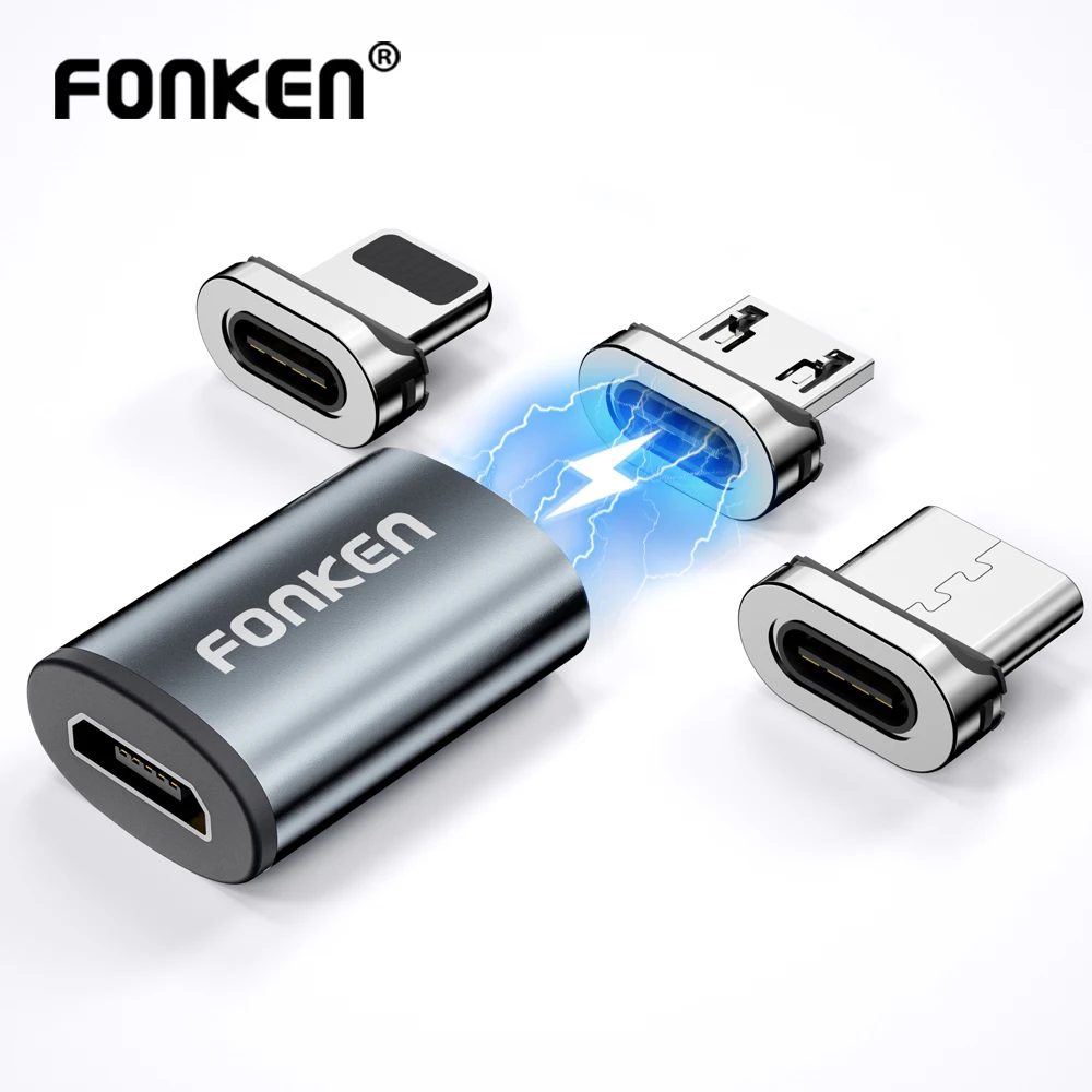 On Sale FONKEN Type C Cable Magnetic Charging Adapter Micro USB C Magnet Charger Connector For llKklDKwd