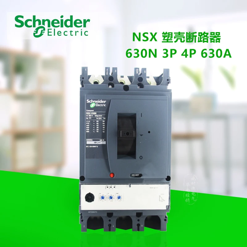 

Leakage protection Molded Case Circuit Breaker NSX630N 3P 4P 630A LV432893 50KA Air Switch 380/415VAC