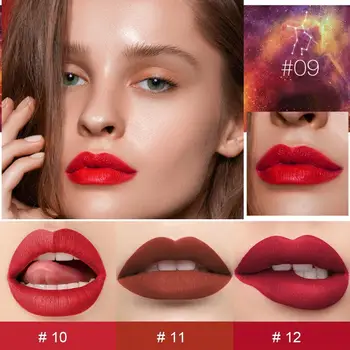 

12 Color Sexy Matte Lipstick Velvet Lightweight Nude Lasting Waterproof Lip Long Cosmetic Stick U8M6