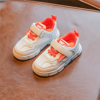 

KushyShoo Children shoes 2020 Spring PU Kids Running Shoes Hook&loop Toddler Sneakers for Girls School Sport Shoes Non-slip