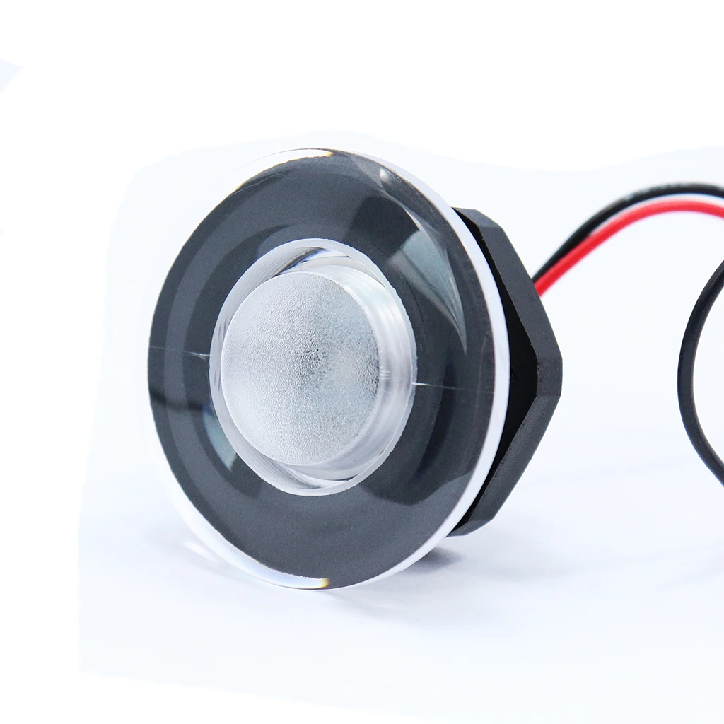 DC 12V Waterproof Marine Boat Transom LED Stern Light Round Stainless Steel Cold White LED Tail Lamp Yacht Accessories