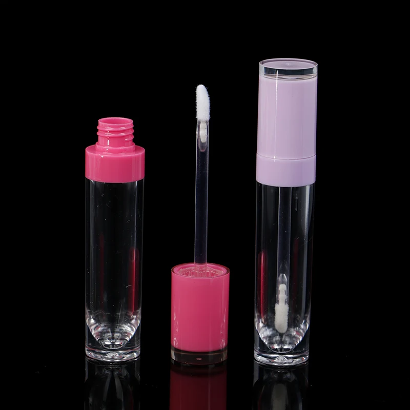 5pcs/lot 5ML DIY Plastic Lip Gloss Tube Beauty Cosmetic Packing Container PP Empty Bottle Pink Cap | Красота и здоровье