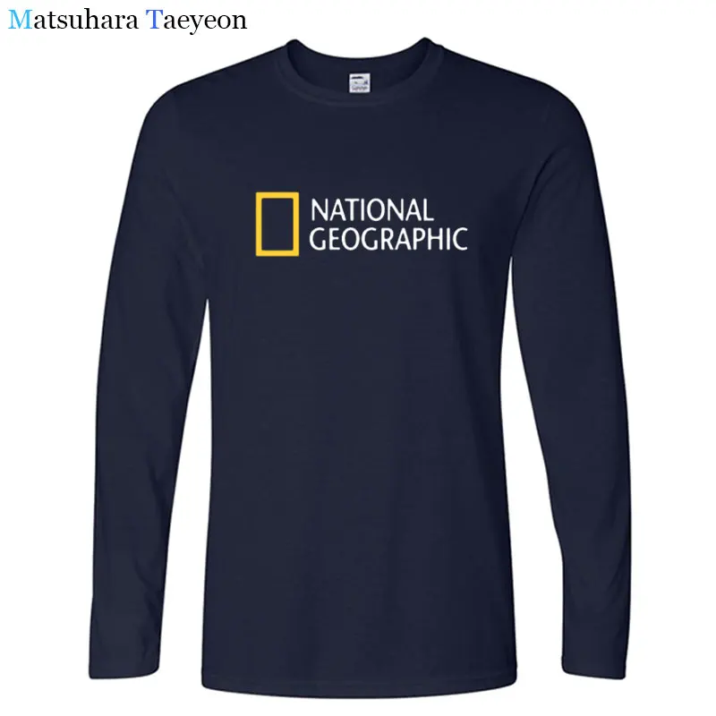 National Geographic Channel футболка с длинным рукавом для мужчин футболка хлопок мужская футболка хлопок повседневные Забавные футболки Новая летняя одежда - Цвет: 5