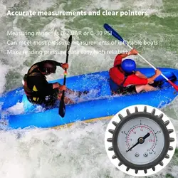 1pc Kayak Inflatable Boat Barometer Rubber Dinghy Unidirectional Pump Pump Hand Kayak Accessories Surfboard Pressure Gauge J6x7