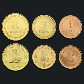 

Myanmar Set 3 New Genuine Original Coins 100% Real Collect Issuing Coins Unc Aisa
