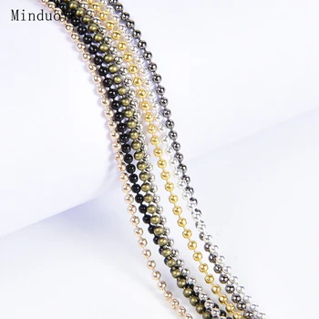 

5 Meter Metal Ball Beads Necklace Bracelet DIY Chains Findings 1.2 1.5 2.0mm Bead Chains For Jewelry Making Supplies