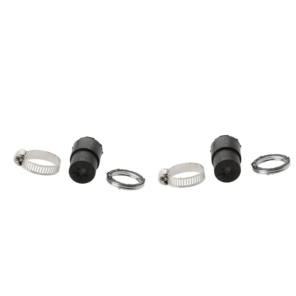 2 X Exhaust Muffler Pipe Gasket Rubber Seal Clamp Set For Yamaha PW 50 PW50