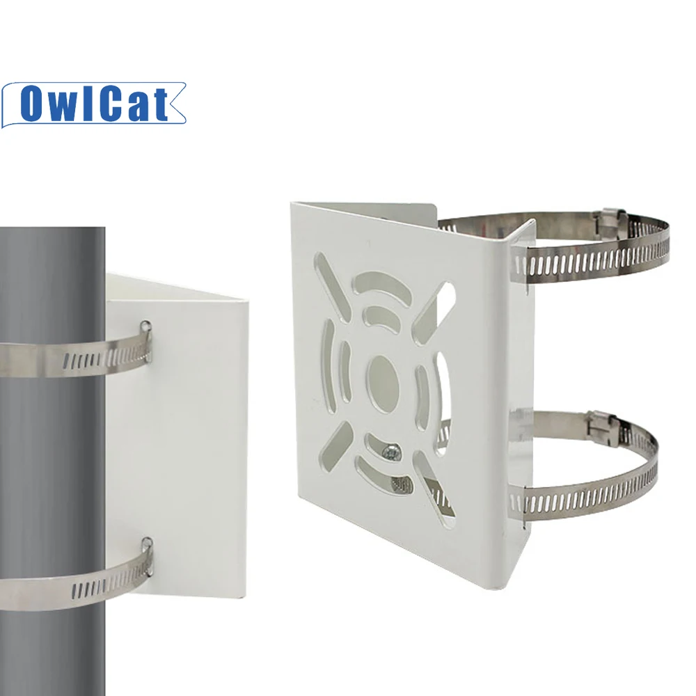 OwlCat Железный кронштейн для камеры видеонаблюдения крепления на столб колонна