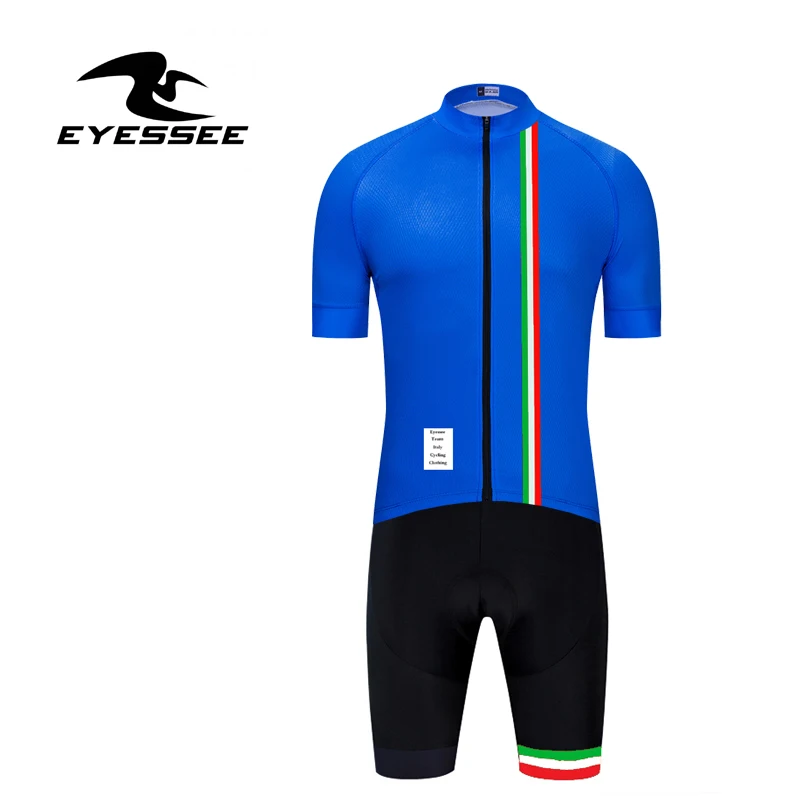 Eyessee Pro Team Триатлон Мужская итальянская одежда для велоспорта Ropa Ciclismo с коротким рукавом велокостюм велосипедная одежда